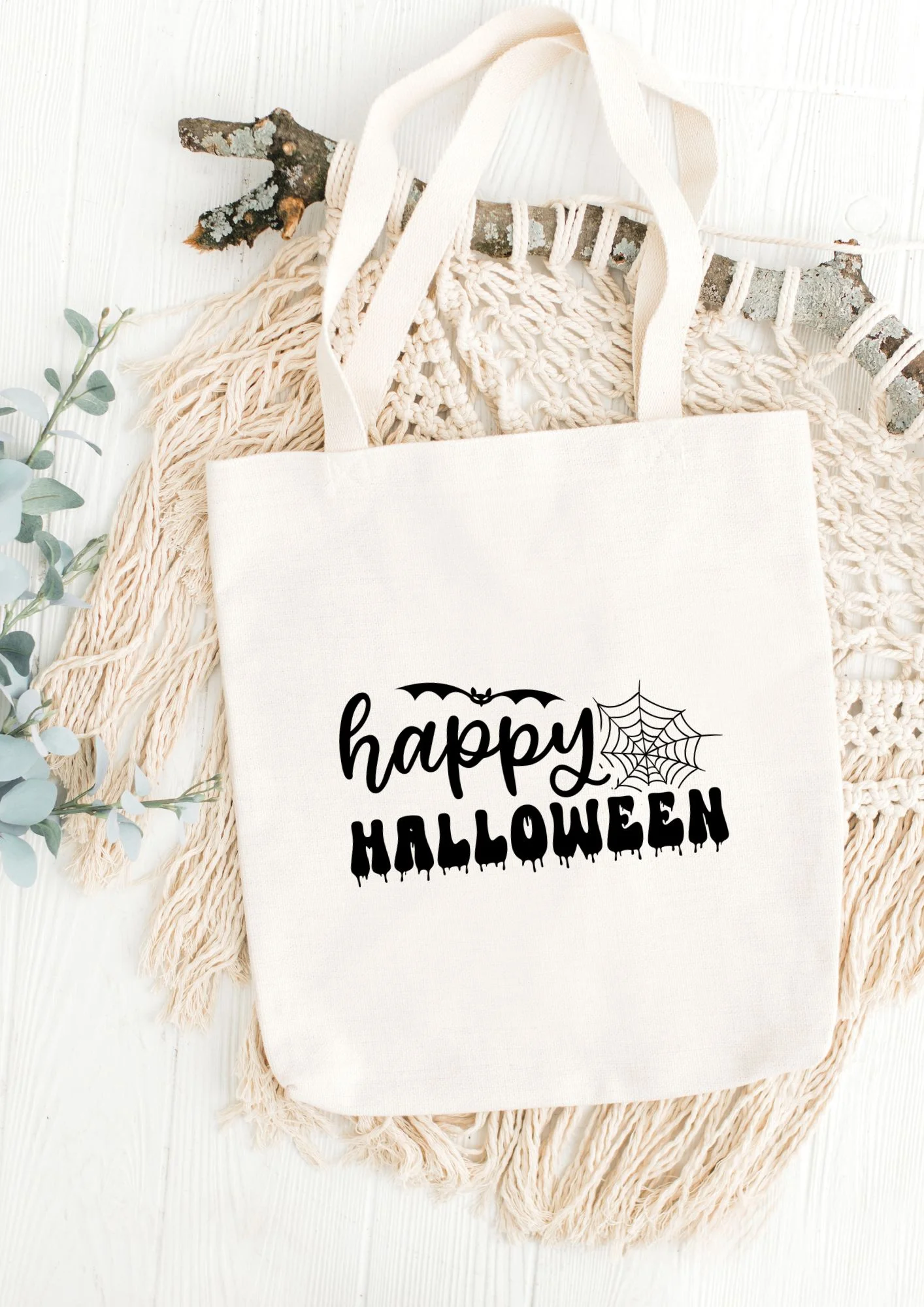 tote bag en coton personnalisable chauve souris