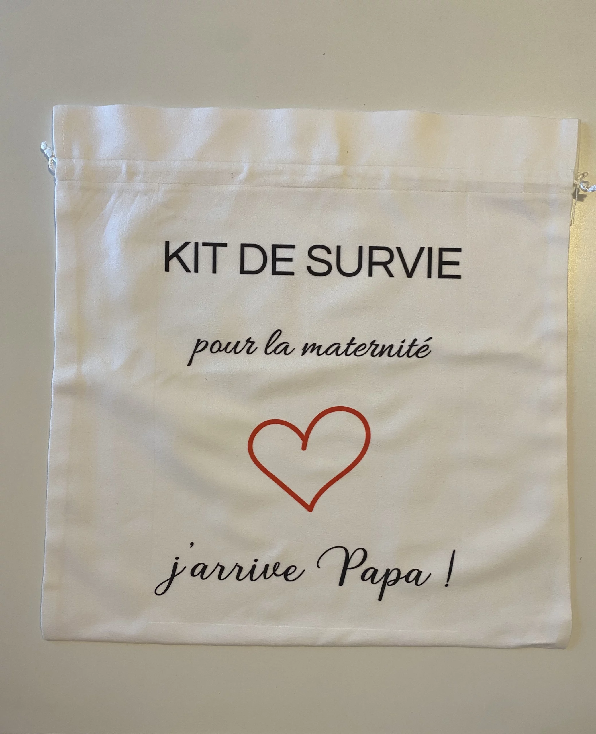 sac cordon personnalisé futur papa