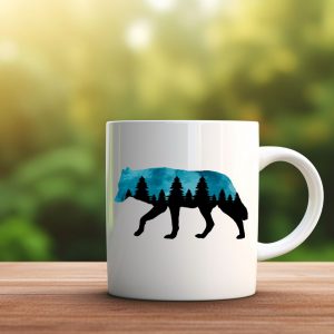 mug céramique loup