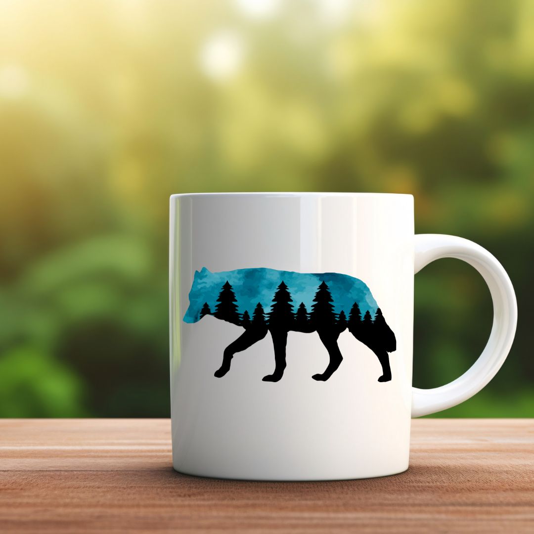 mug céramique loup