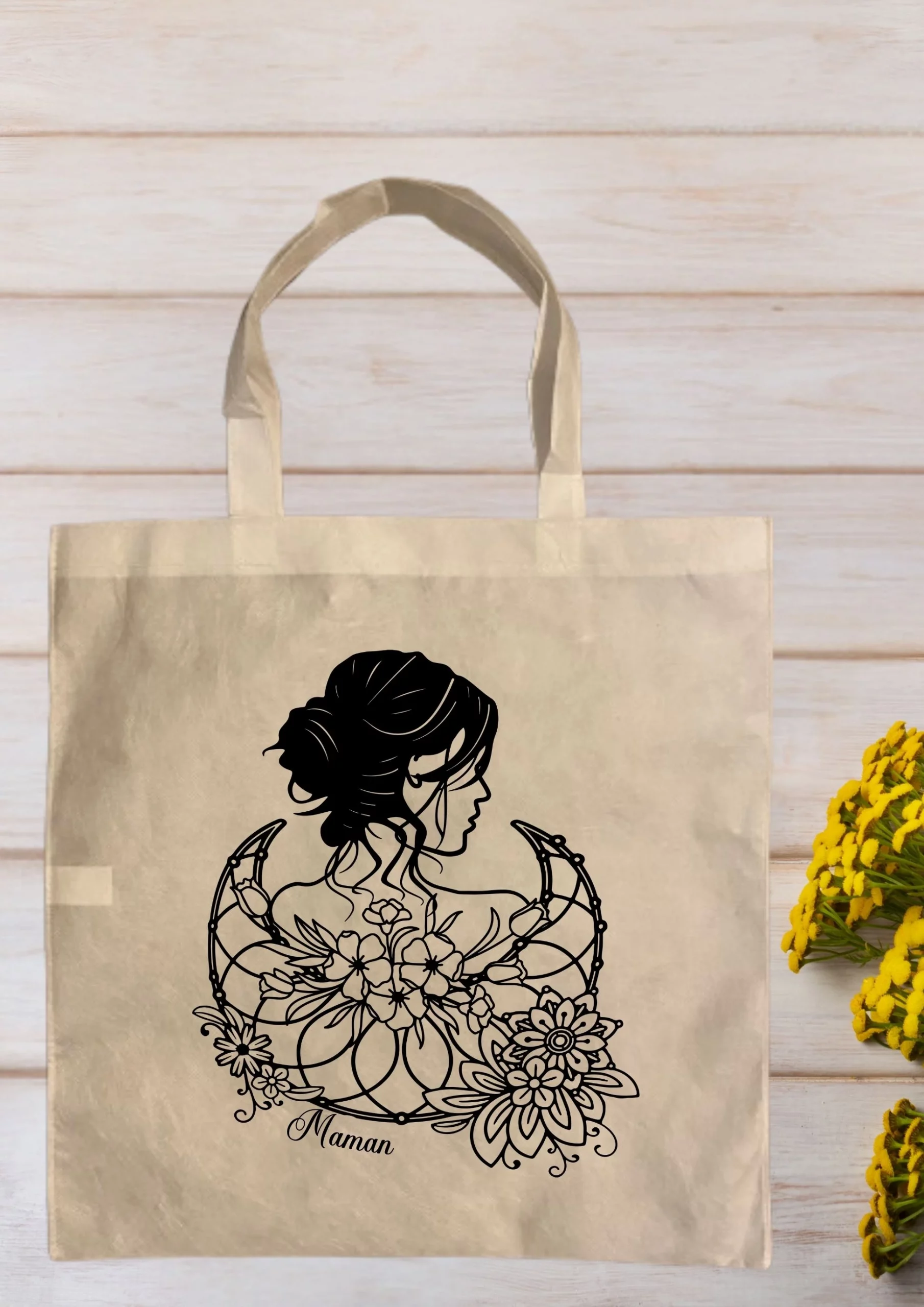 sac cabas personnalisable maman