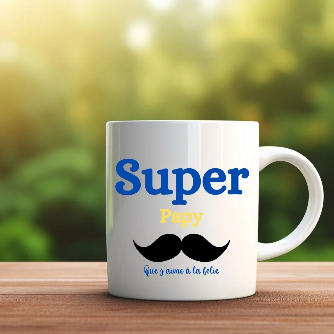 mug céramique super papy