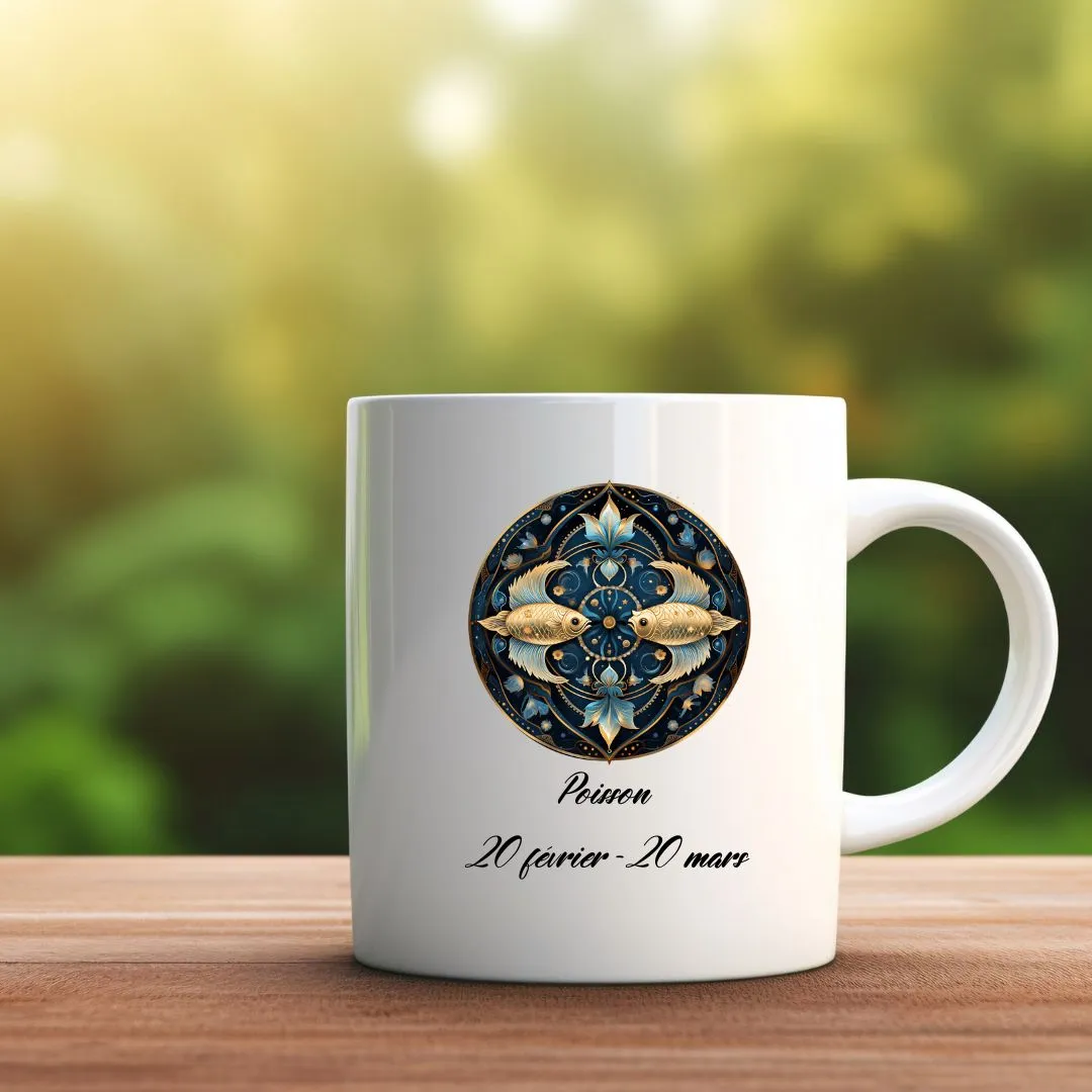 mug céramique signes du zodiaque : balance, bélier, scorpion, ...