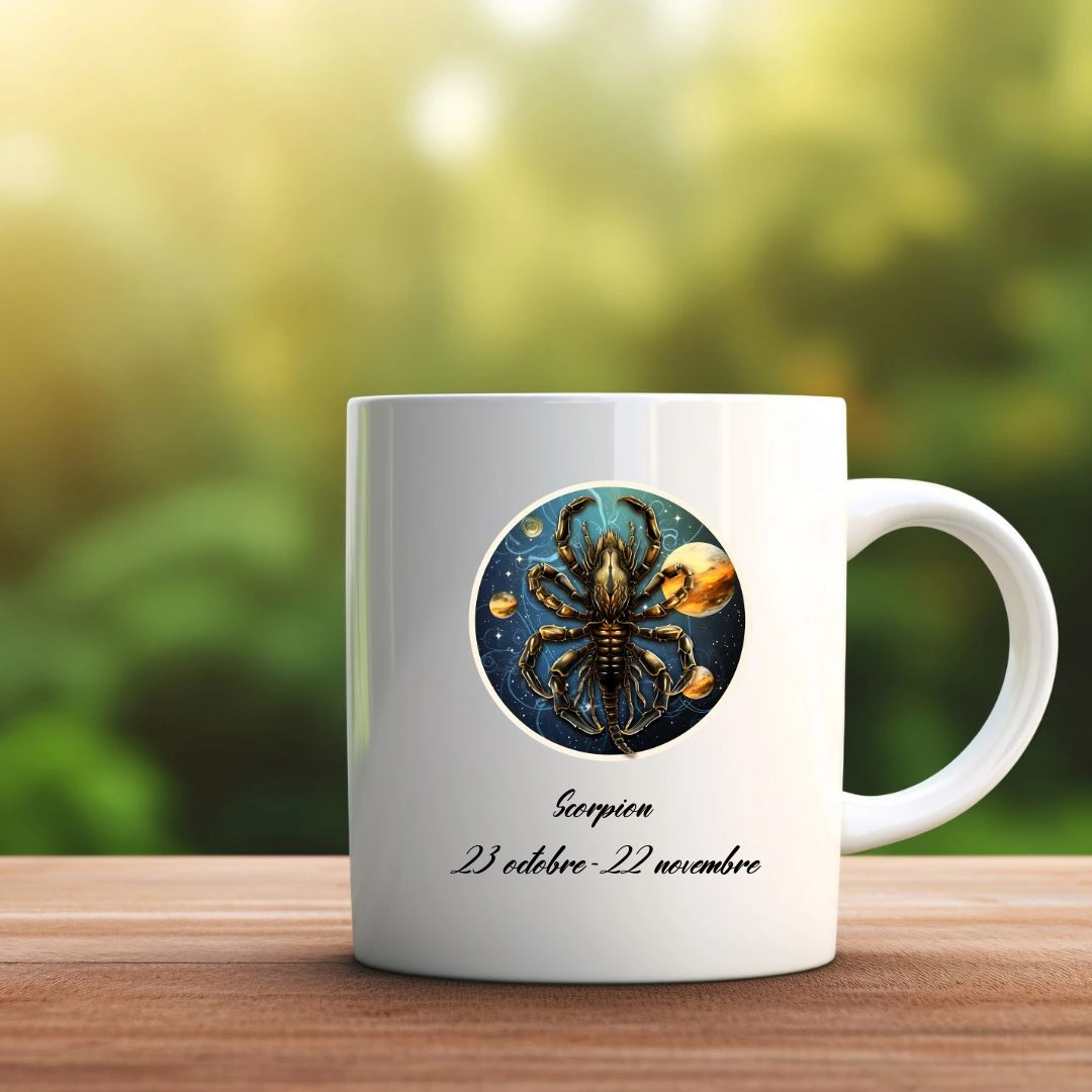mug céramique signes du zodiaque : balance, bélier, scorpion, ...
