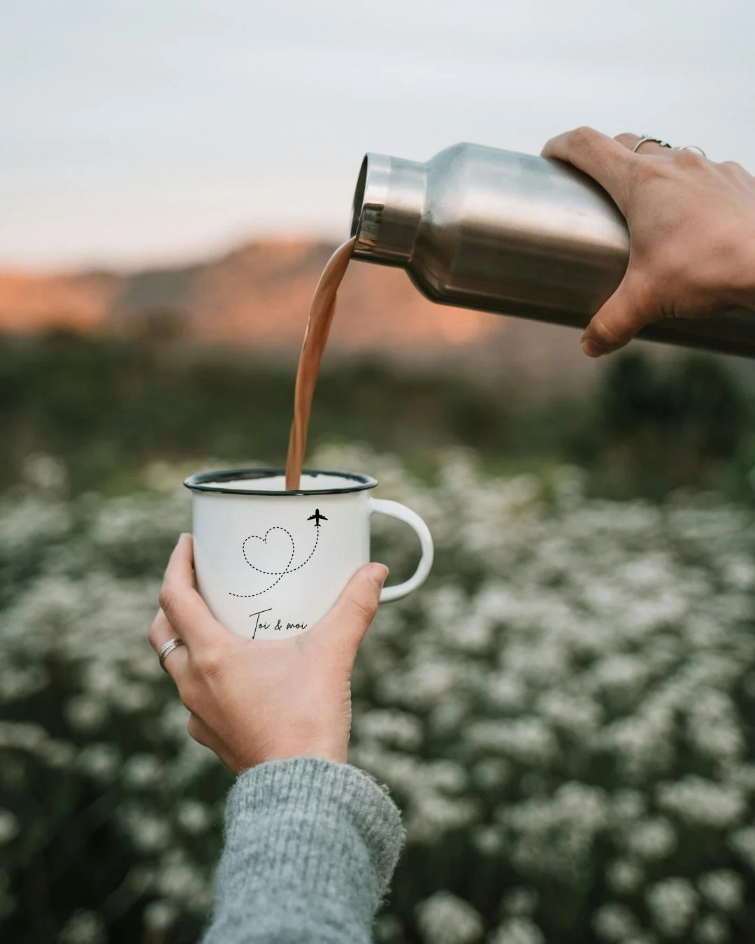 tasse camping saint valentin personnalisée