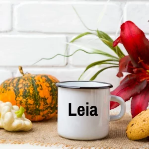 mug émaillé style vintage prénom