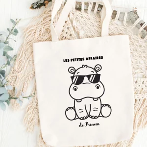 tote bag les petites affaires de hippo rentrée scolaire