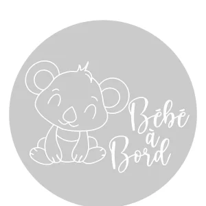 sticker bébé à bord, koala