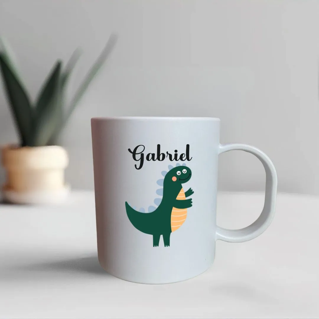 mug enfant personnalisable incassable dino