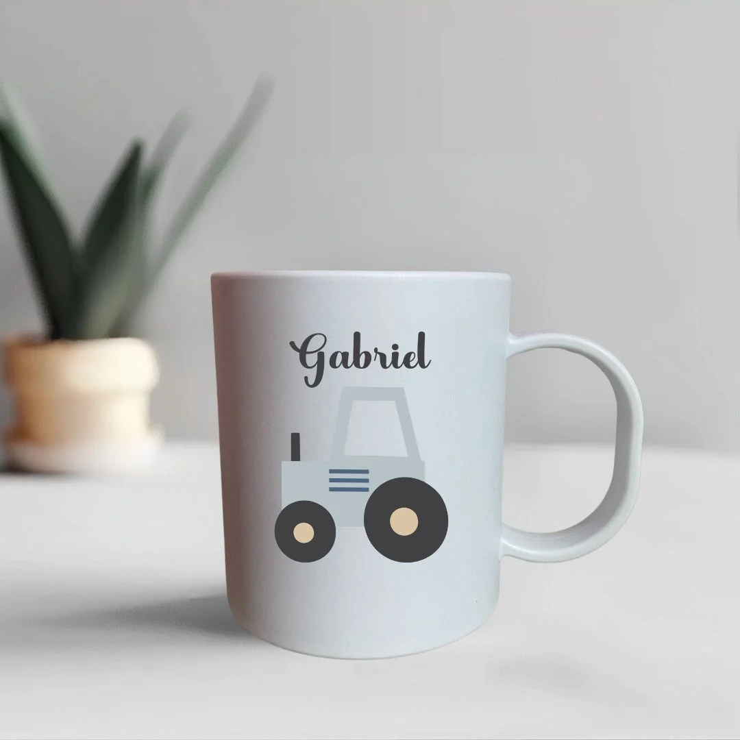 mug enfant personnalisable tracteur