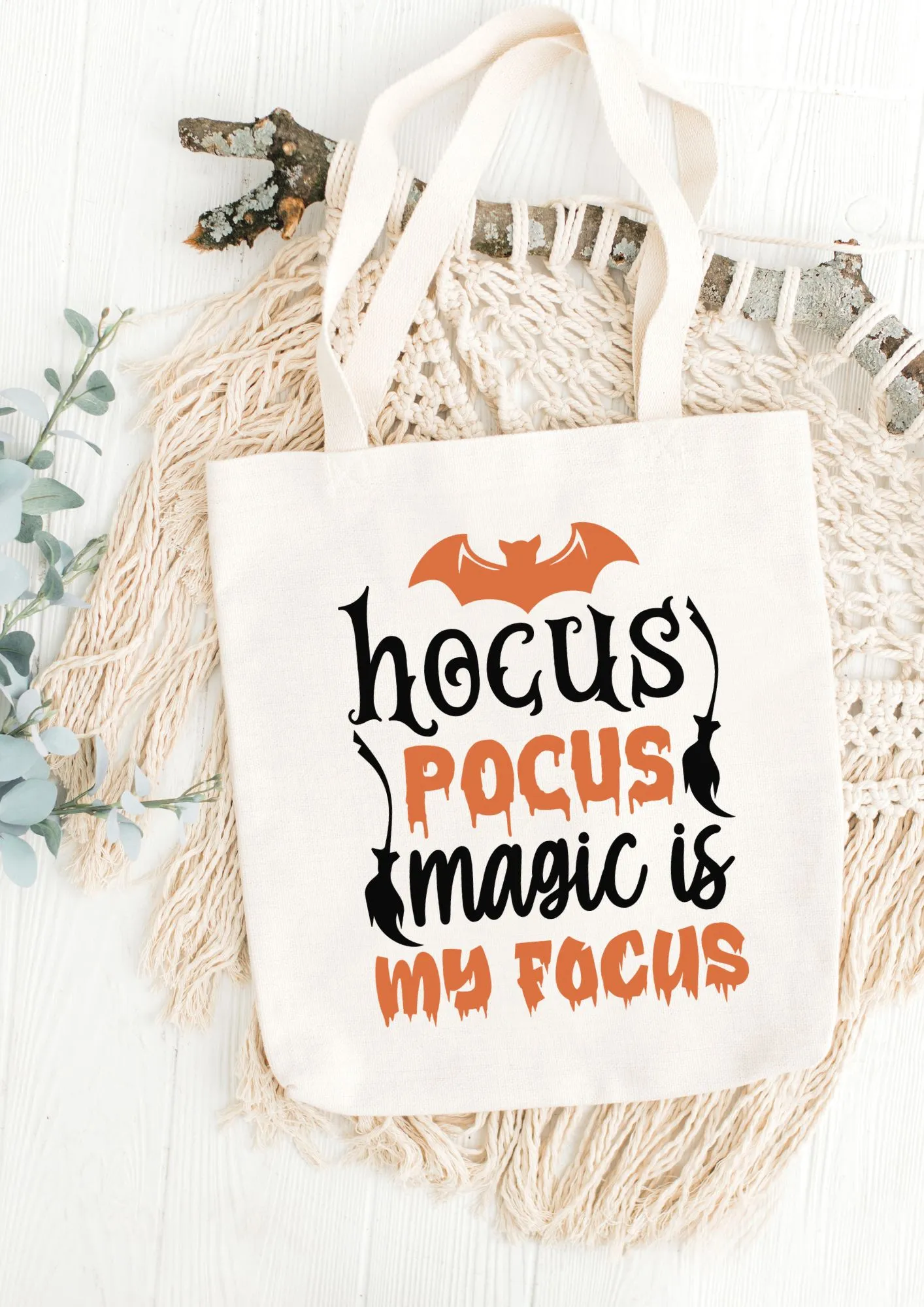 Hocus pocus tote bag en coton