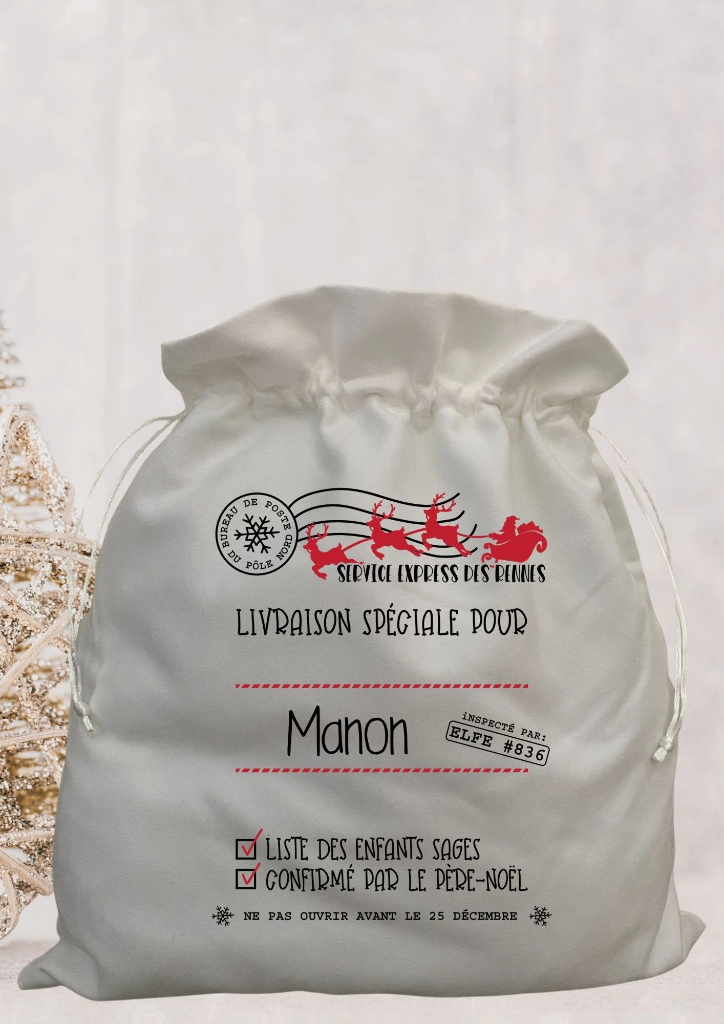 Sac à cordons - Noël – Image 2