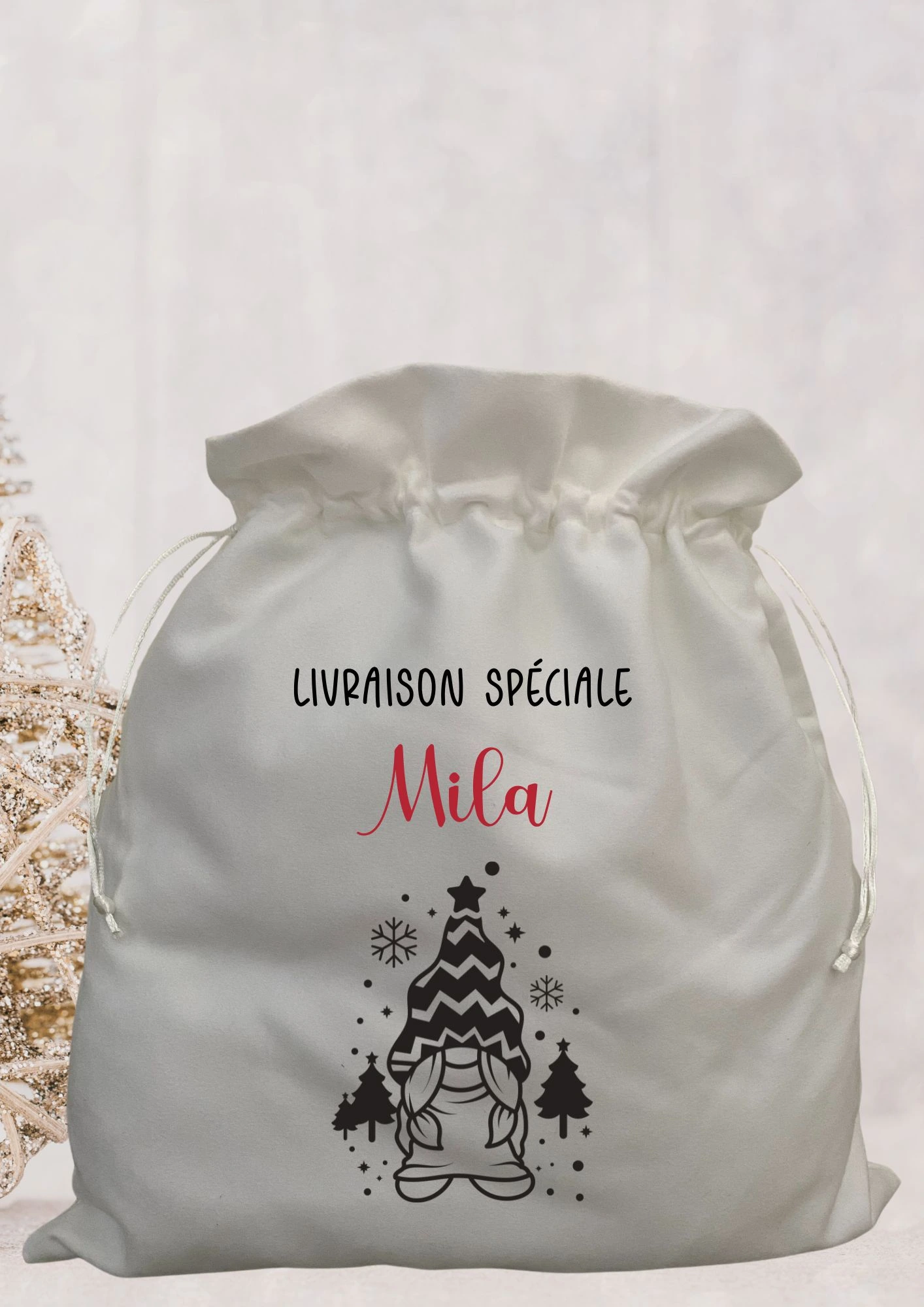 Sac à cordons - Noël – Image 3