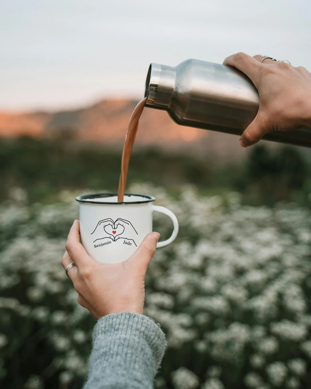 tasse camping saint valentin personnalisée