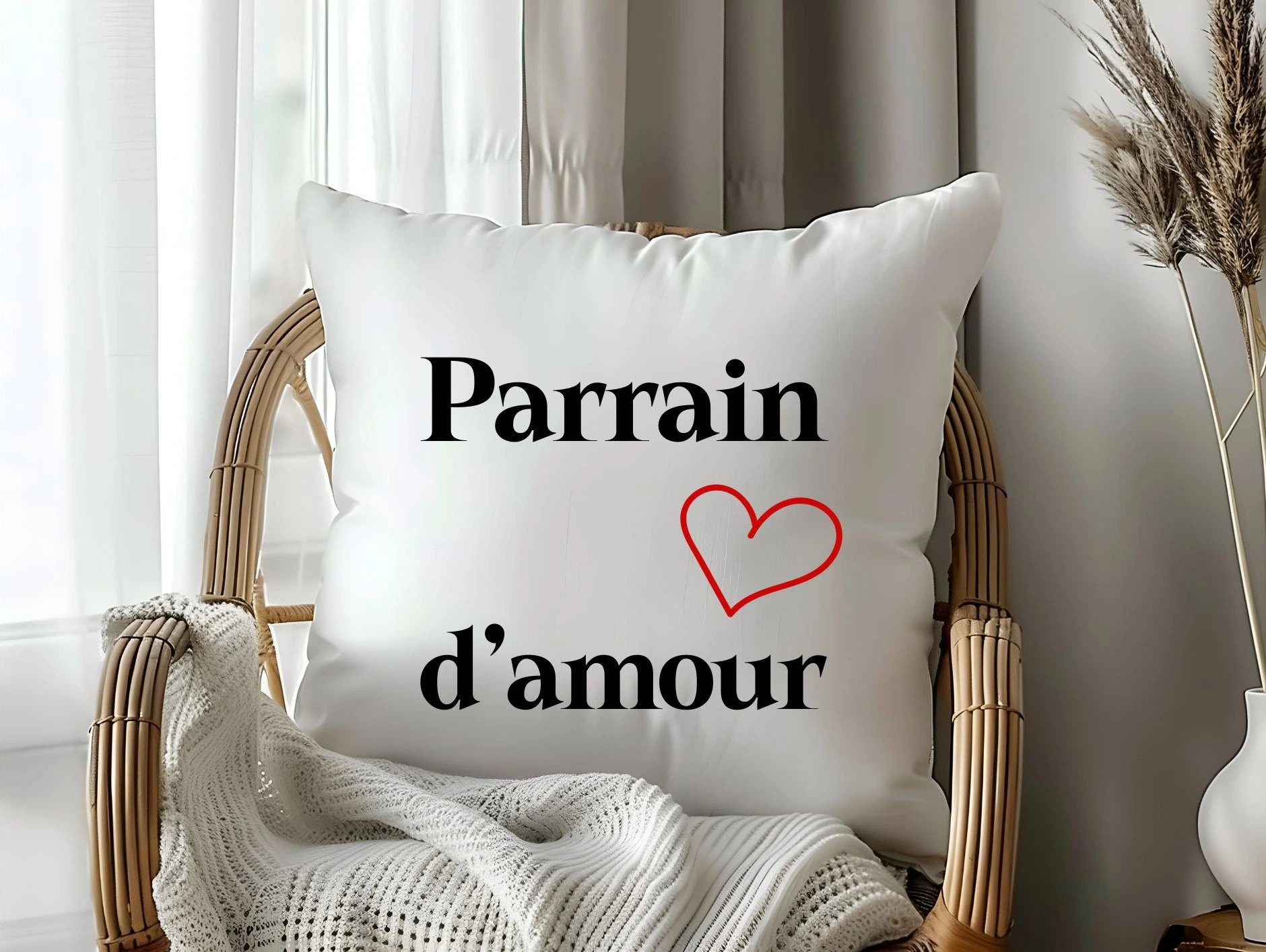 coussin parrain d'amour
