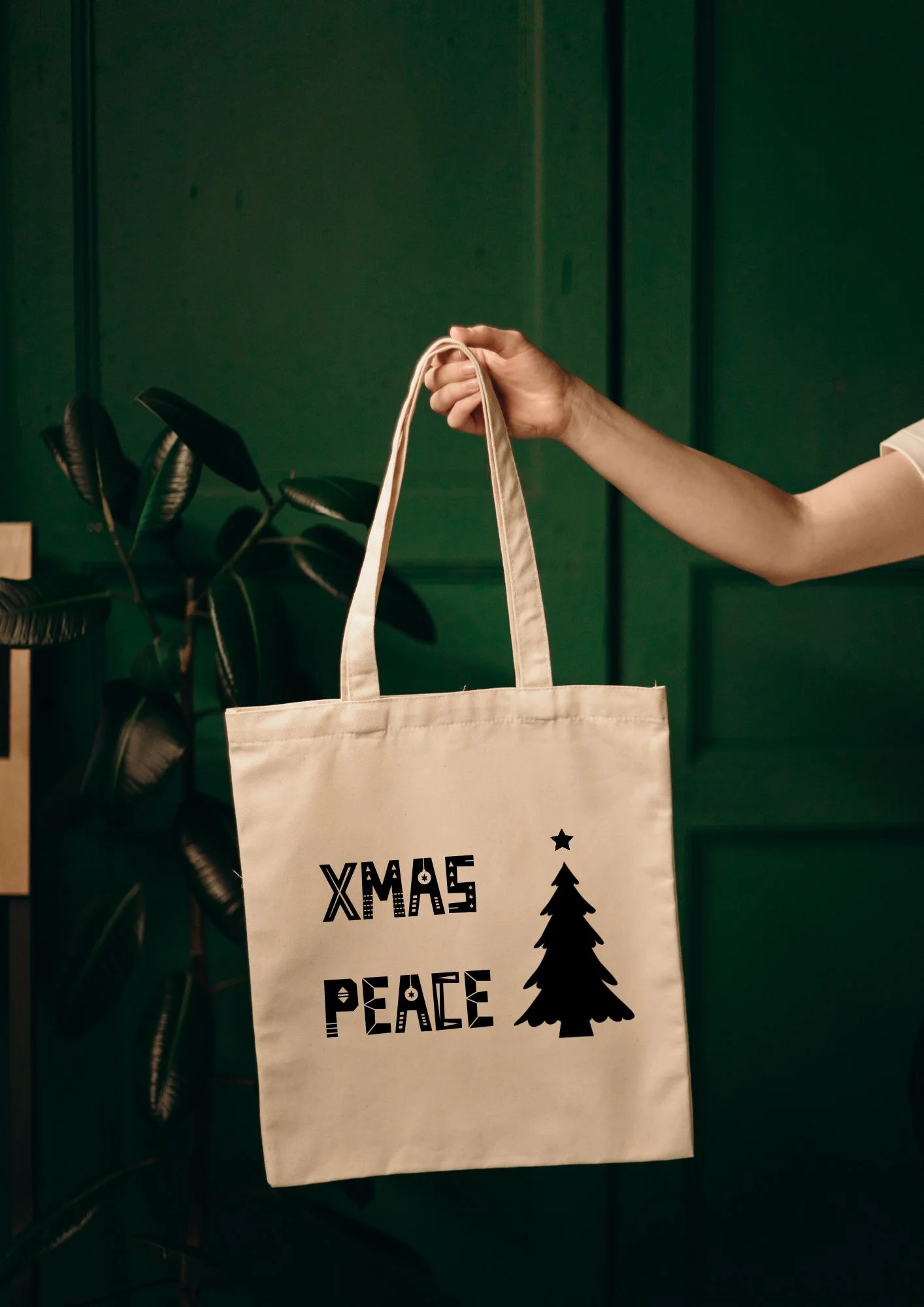 tote bag 100% coton personnalisé pour noel