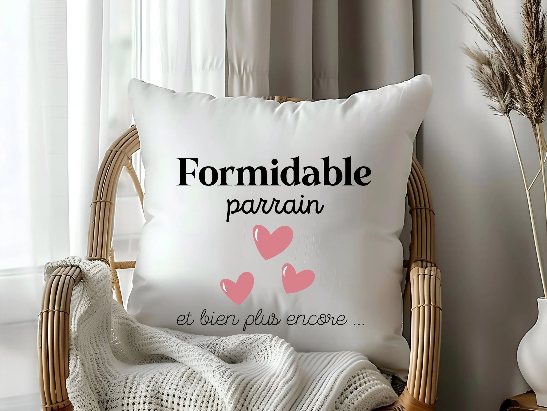 coussin formidable parrain