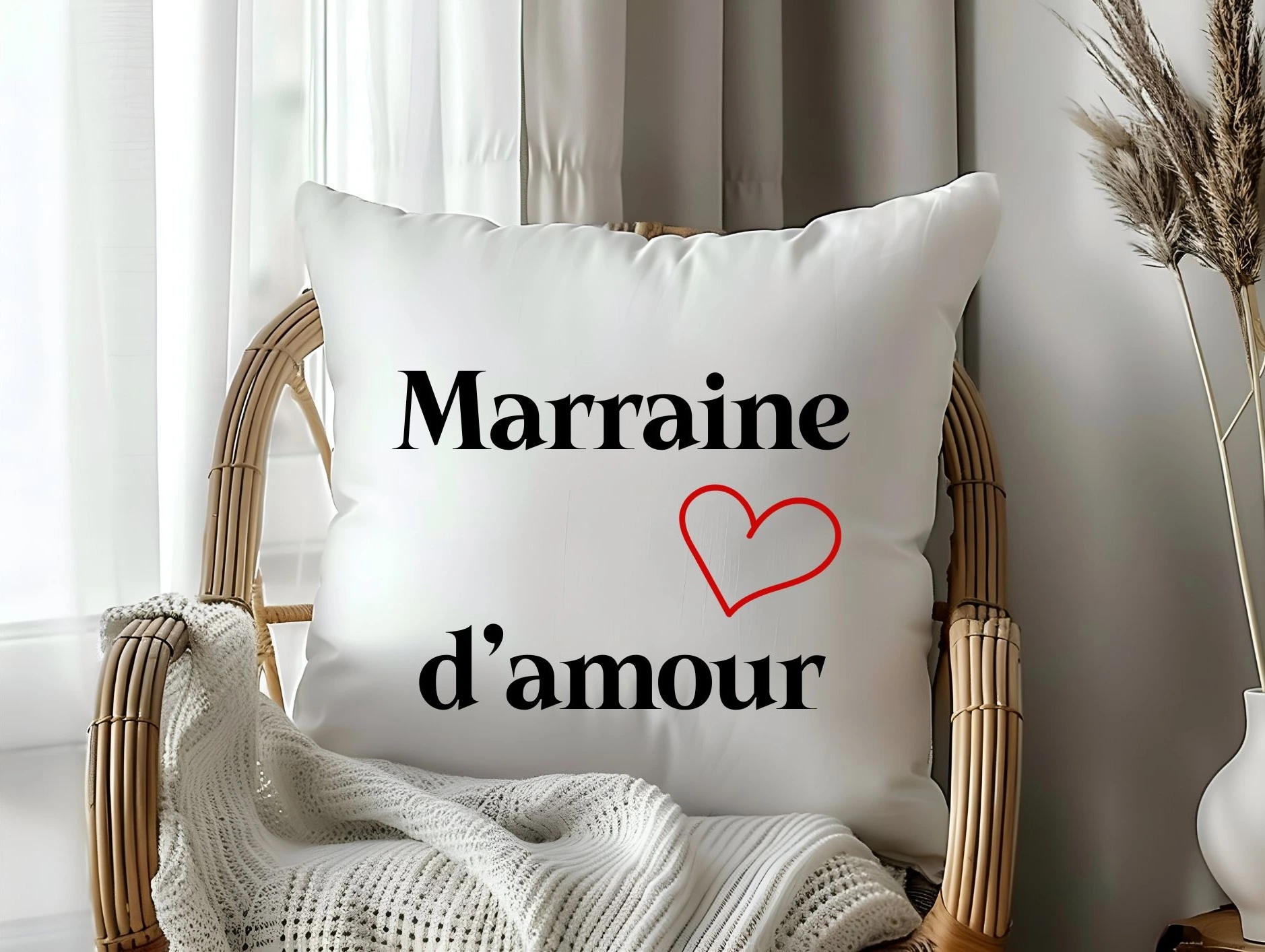 Coussin personnalisé Parrain Marraine – Image 2