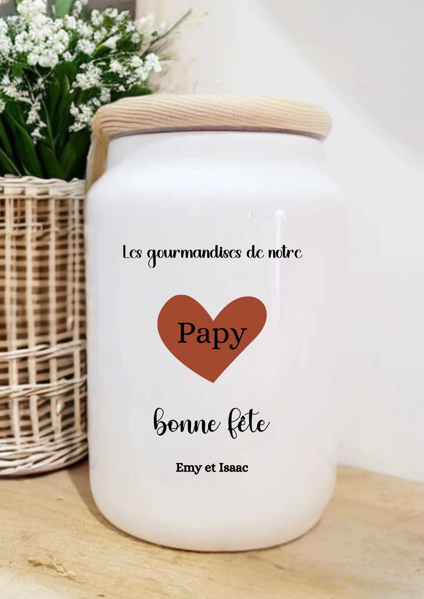 pot à biscuits gourmandises de papy