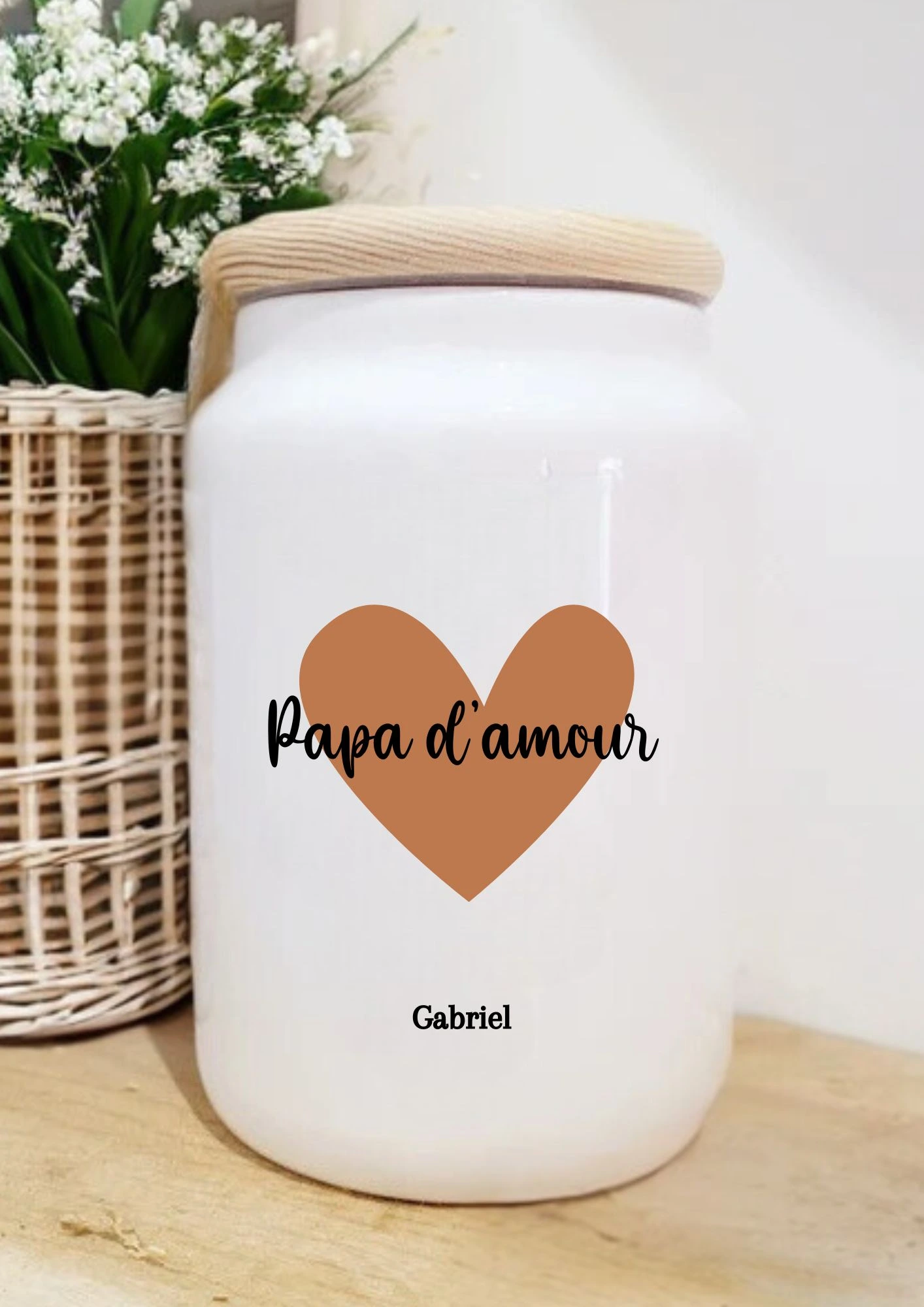 pot à biscuits personnalisable papa d'amour