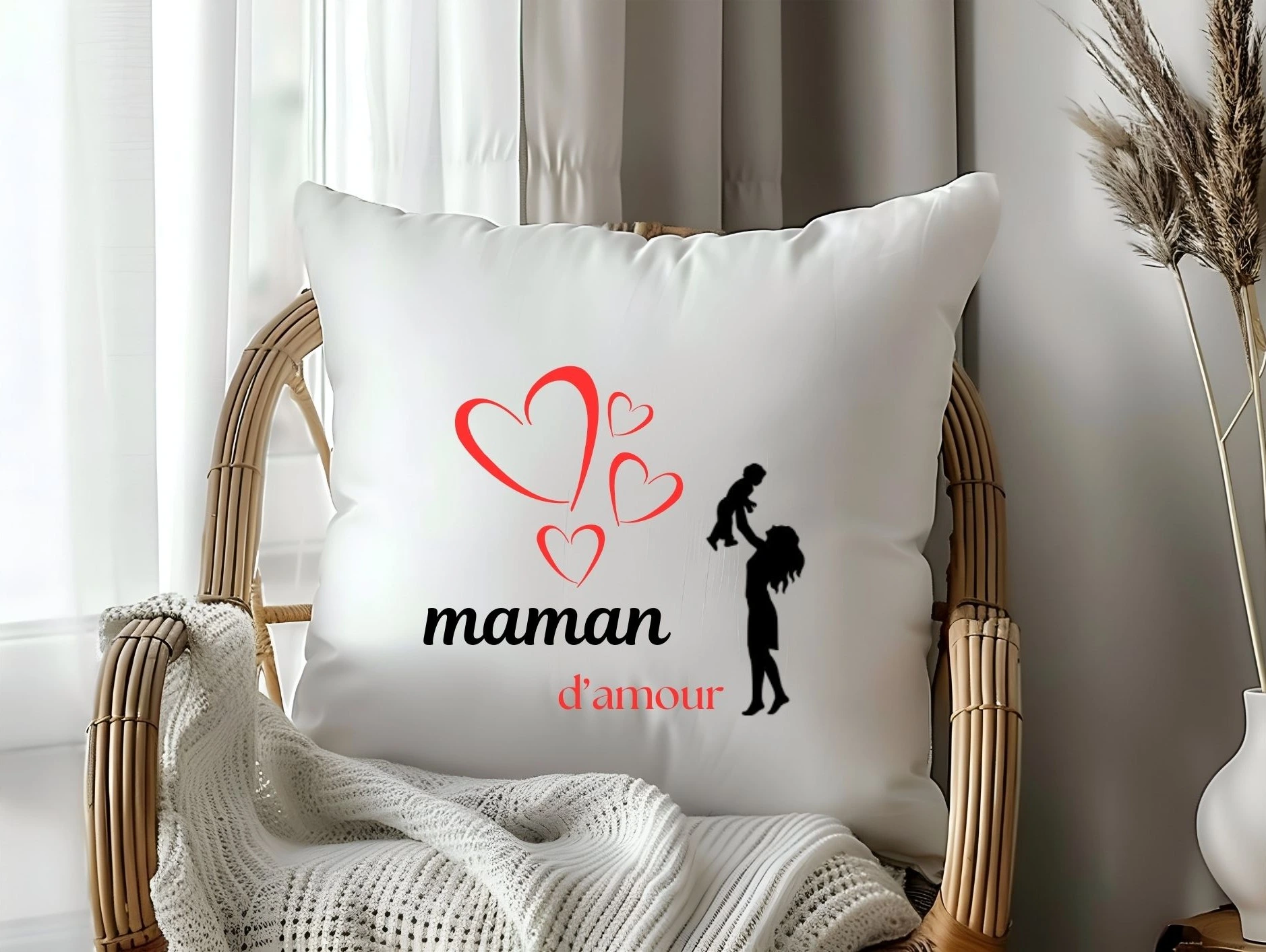 coussin personnalisé maman