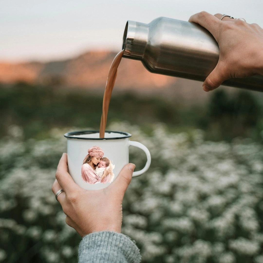 mug émaillé maman