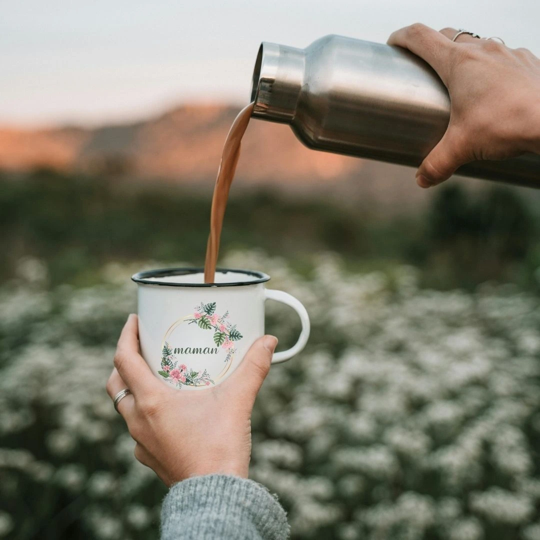 mug émaillé maman
