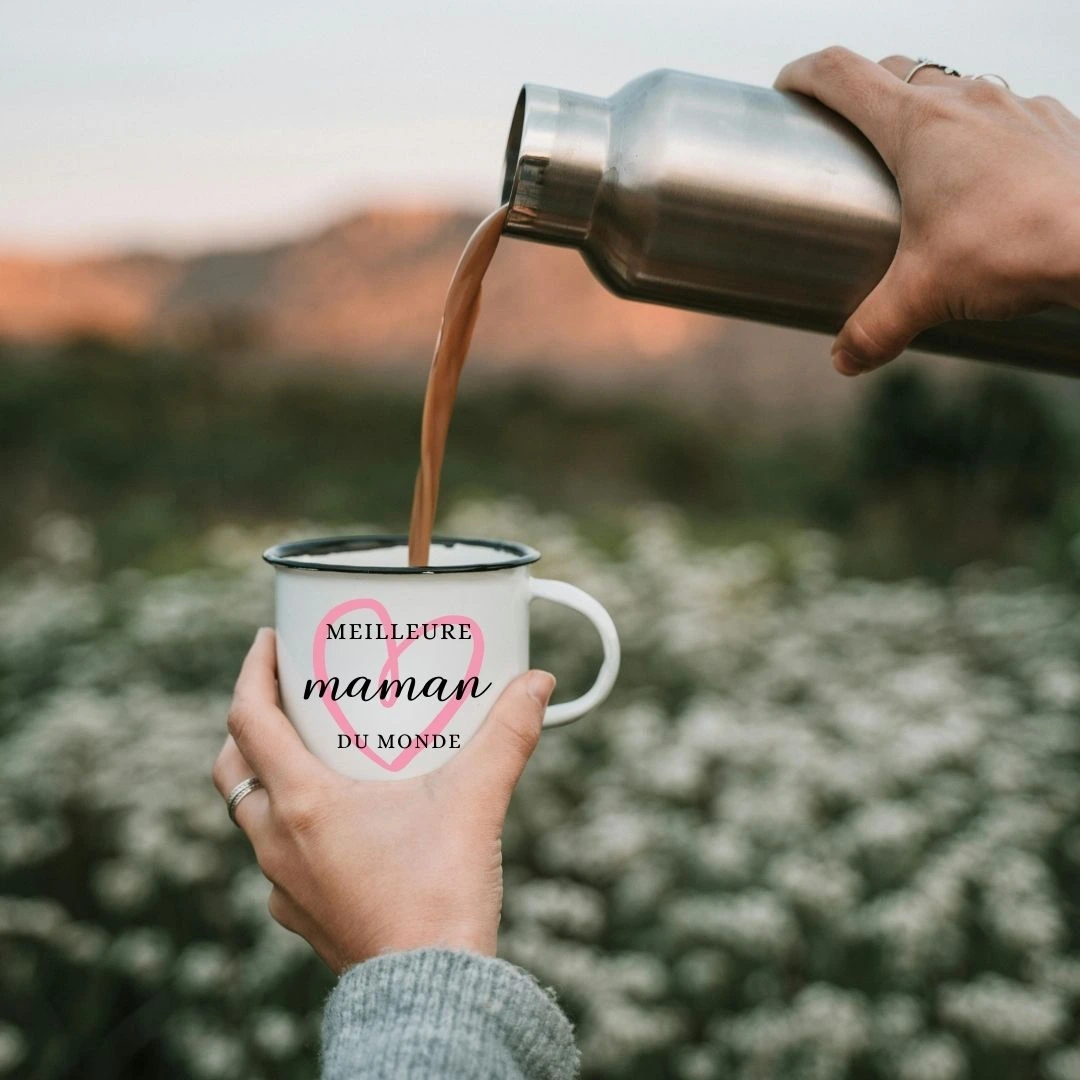 mug émaillé maman