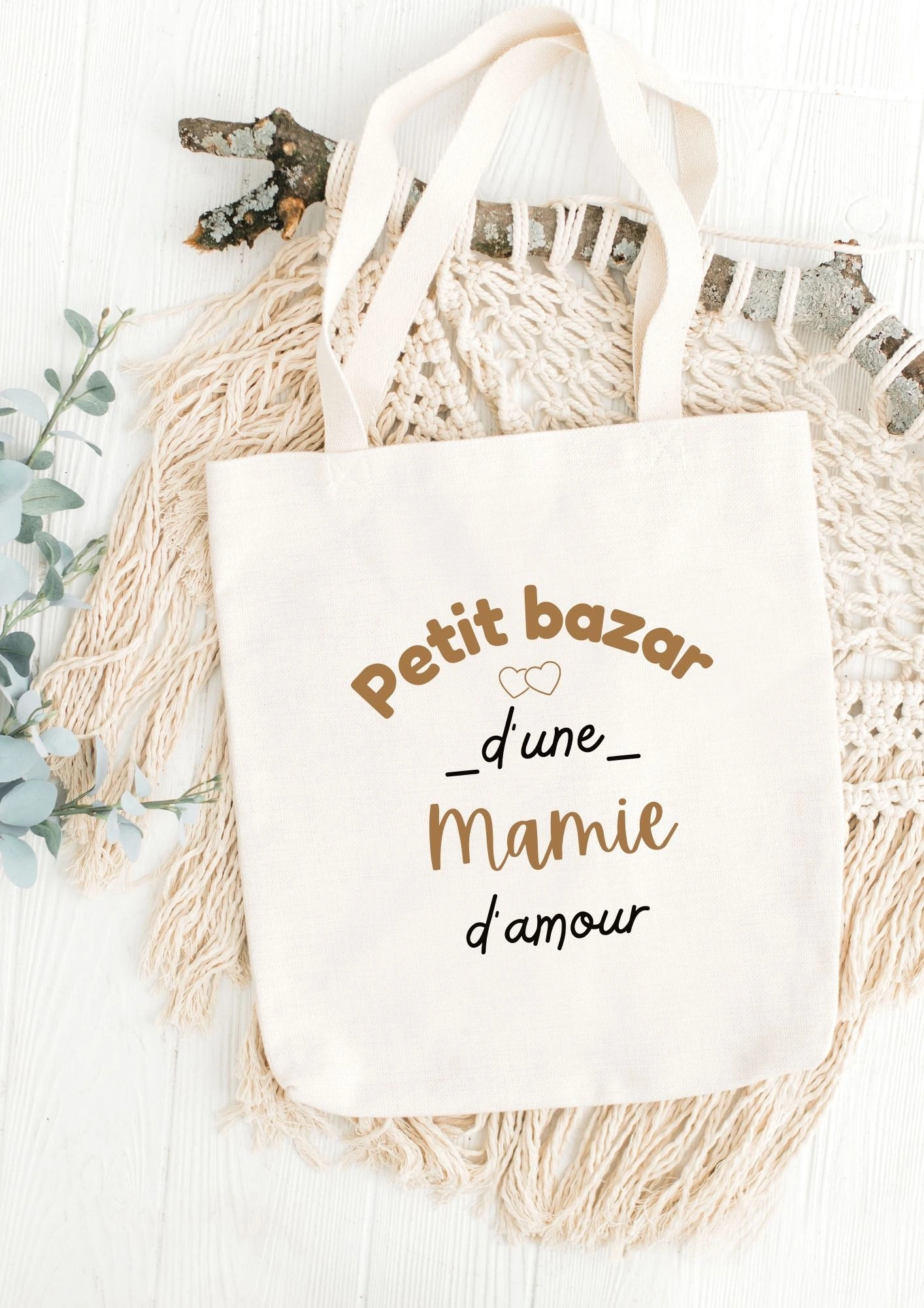 tote bag mamie personnalisable petit bazar