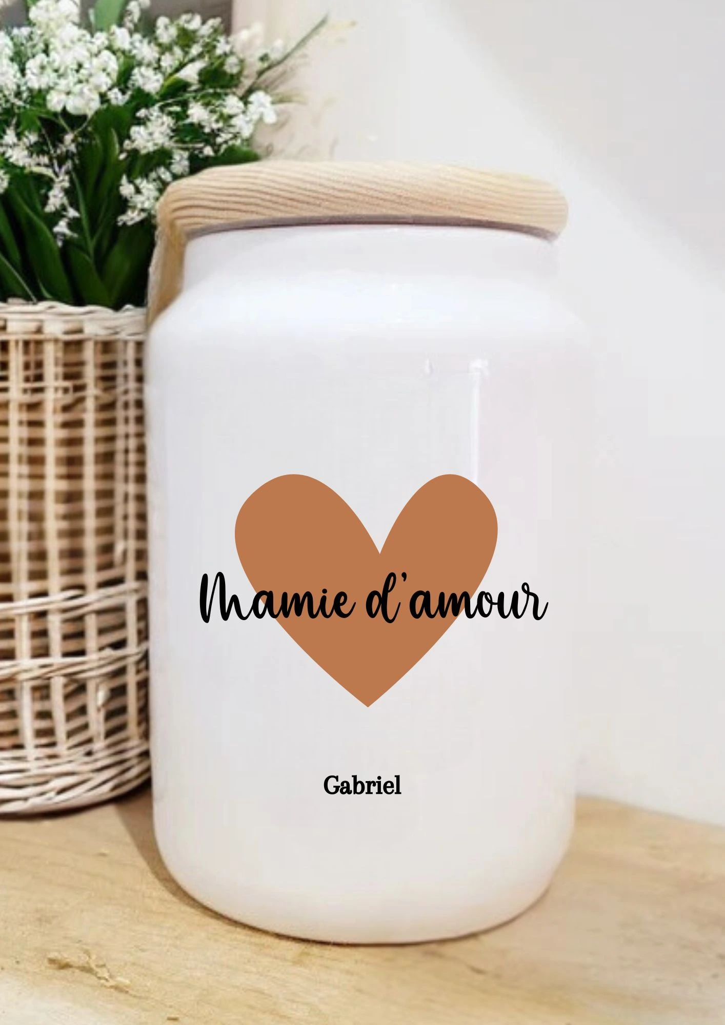 pot à biscuits personnalisé mamie