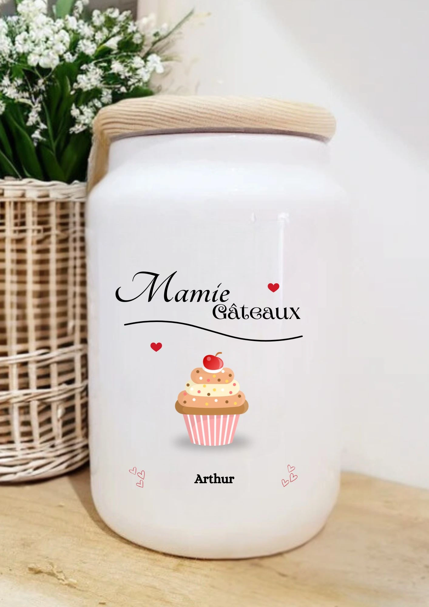 pot à biscuits personnalisé mamie