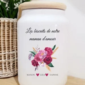 pot à biscuits personnalisé maman d'amour