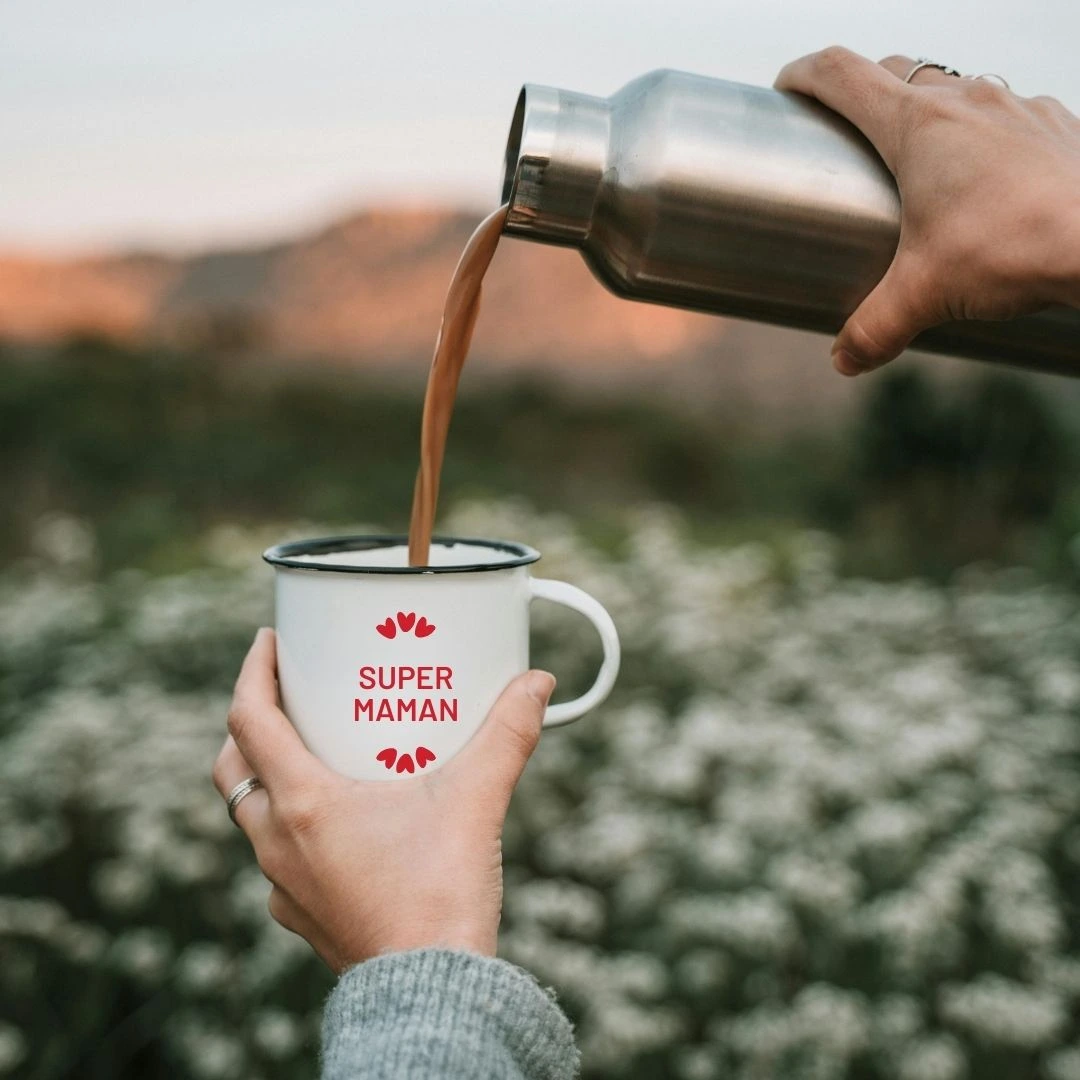 mug émaillé maman