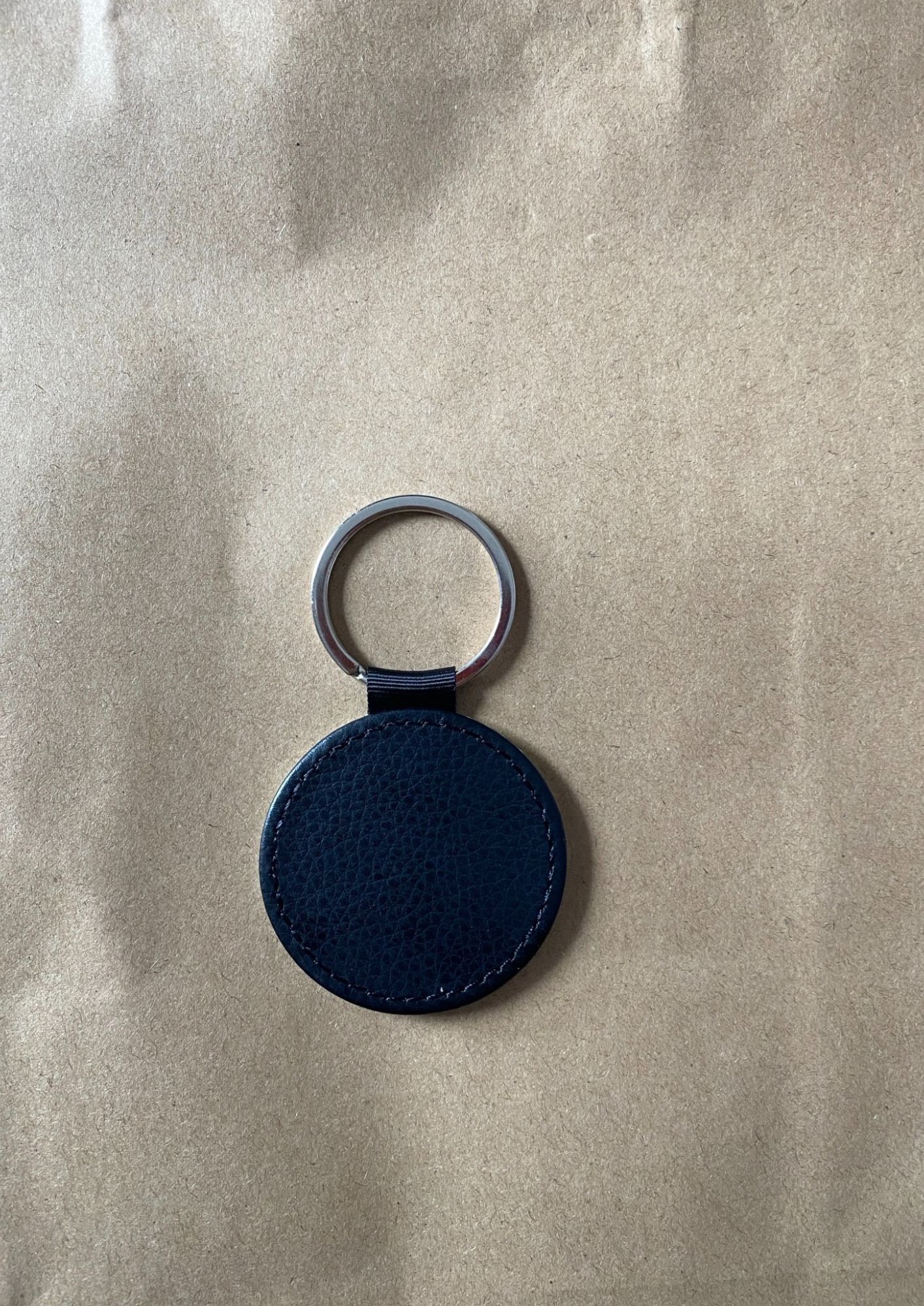 porte clé rond blanc personnalisé