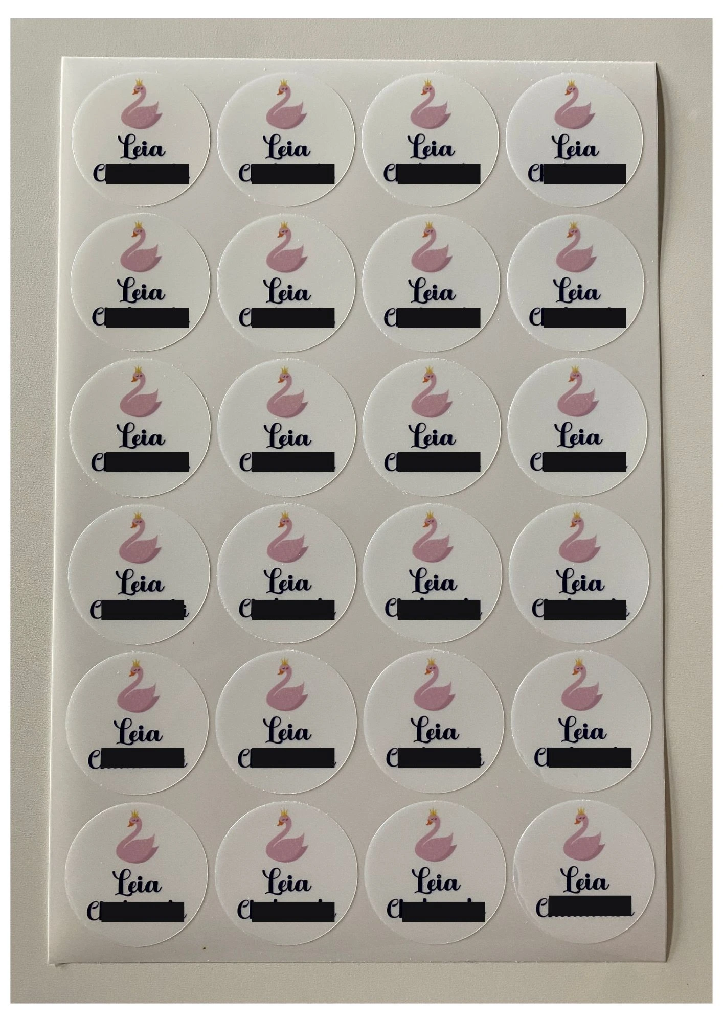 étiquettes personnalisées