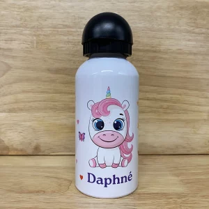 gourde blanche licorne personnalisée