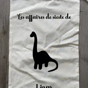 sac rangement pochette XXL personnalisé dino