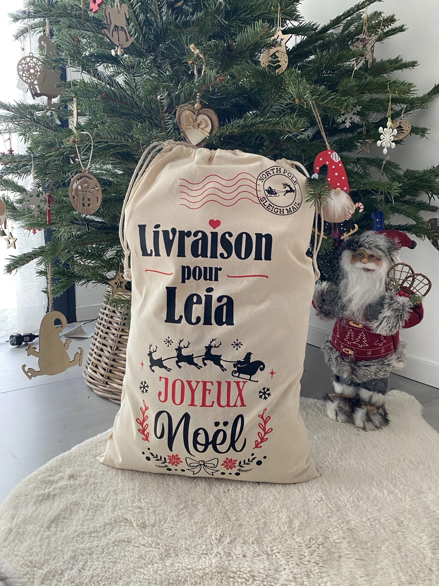 Hotte de Noël personnalisée – Image 3