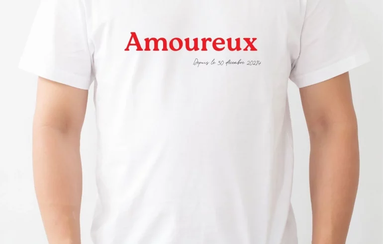 t-shirt homme Saint Valentin