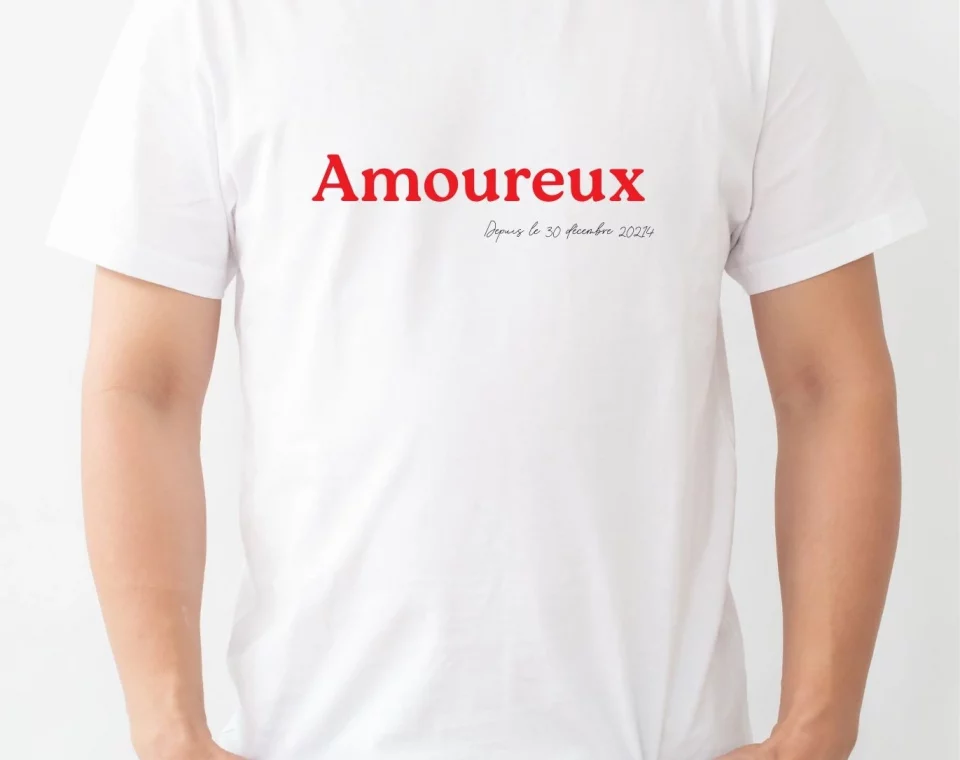 t-shirt homme Saint Valentin